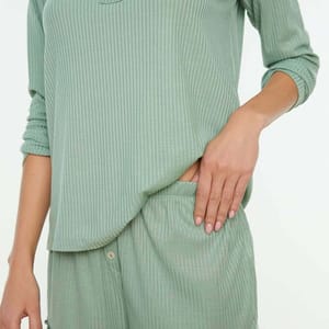 Mint Knitted Shorts Women's Set - Co-ord Sets 22
