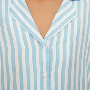 Striped Shirt & Shorts Pyjama Set - Co-ord Sets 9