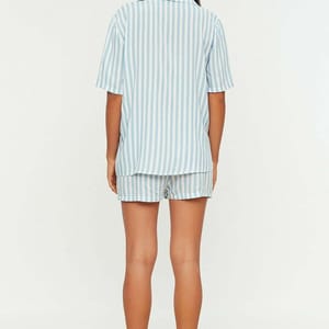 Striped Shirt & Shorts Pyjama Set - Co-ord Sets 11