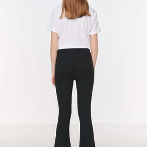 Black Boot-Cut Wide Leg Women’s Trouser - Trousers 24