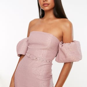 Belt Jacquard Dress Belt Jacquard Dress - Party Dresses 21