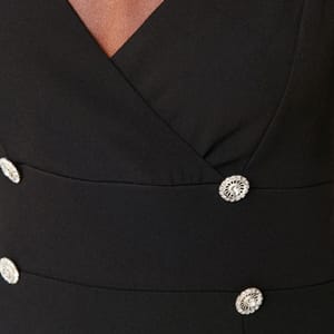 Black Spaghetti Strap Side Split Knitted Women's Dress - Party Dresses 18