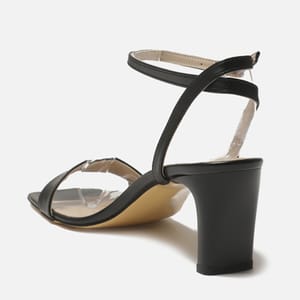 Black Back Strap Heeled Casual High Heel Women's Footwear - High-Heel Sandals 17