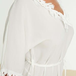 Tassel Detailed Beach Dress - Midi Dresses 22