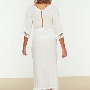Tassel Detailed Beach Dress - Midi Dresses 23