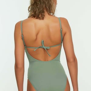 Women's High Leg Knitted Swimsuit