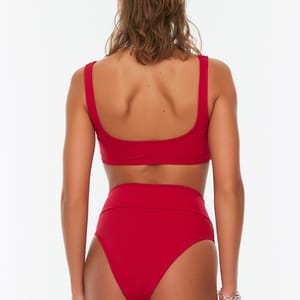 Solid High Waist Bikini Set Trendyol - Women's Bikinis 23