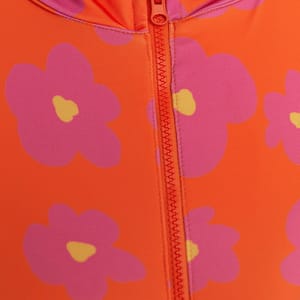 Orange One Piece Long Sleeve Zip Detail Floral Print Women's Swimsuit Orange One Piece Long Sleeve Zip Detail Floral Print Women's Swimsuit - One Piece 23