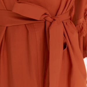Tie Detail Longline Kimono