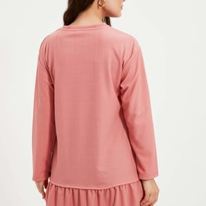 Crew Neck Pleat Detail Tunic