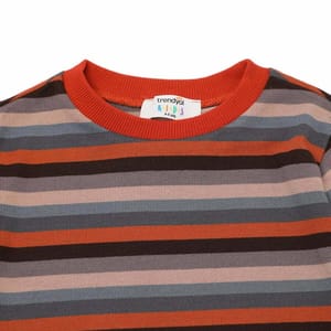Kids Striped Crew Neck Sweater - Sweaters & Cardigans 78