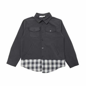 Kids Checked Panel Shirt