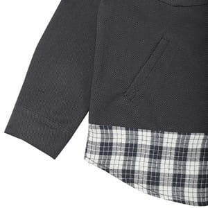 Kids Checked Panel Shirt