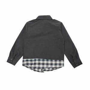 Kids Checked Panel Shirt