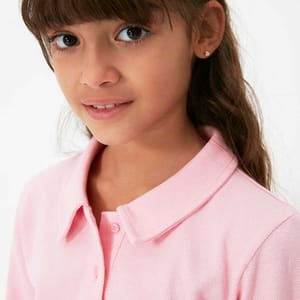 Kids Essential Long Sleeve Girls' Polo - Polo Shirts 83