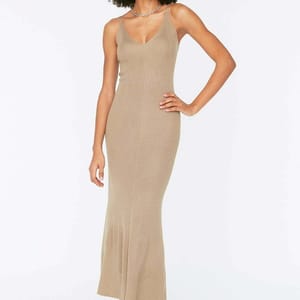 Cami Plunge Maxi Knitwear Dress