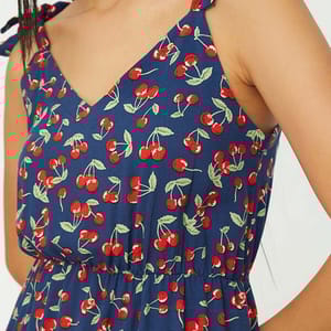 Floral Print Mini Dress Trendyol - Women's Mini Dresses 27