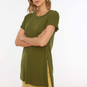 Crew Neck High Low T-Shirt