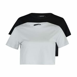 2 Pack Crew Neck Knitted T-Shirt Trendyol - Women's Casual T-Shirt 53