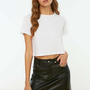 2 Pack Crew Neck Knitted T-Shirt Trendyol - Women's Casual T-Shirt 50