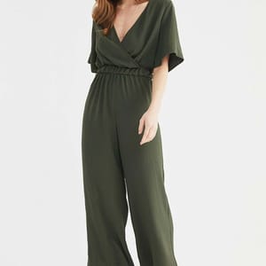 Wrap Style Wide Leg Women's Jumpsuit