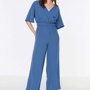Wrap Style Wide Leg Women's Jumpsuit Wrap Style Wide Leg Women's Jumpsuit - Jumpsuits 46