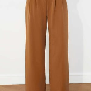 Brown Straight Wide Leg Women's Pants Brown Straight Wide Leg Women's Pants - Trousers 22