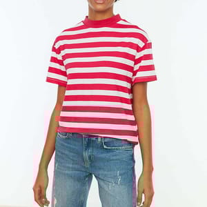 Striped Knitted T Shirt
