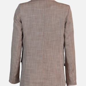 Brown Button Detail Women's Blazer - Blazers & Coats 39