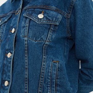 Blue Pocket Detail Denim Long Sleeve Women's Jacket Blue Pocket Detail Denim Long Sleeve Women's Jacket - Denim Jackets 22