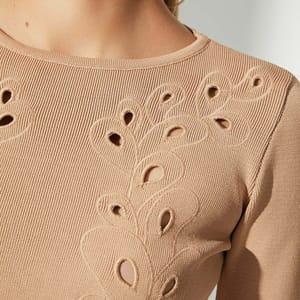 Cut Out Knitted Sweater - Sweaters 22