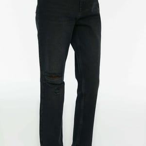 High Rise Ripped Bootcut Jeans - Skinny Jeans 28