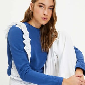 Lace Detail Sweatshirt Lace Detail Sweatshirt - Sweatshirts 40