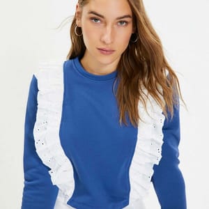 Lace Detail Sweatshirt Lace Detail Sweatshirt - Sweatshirts 41