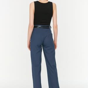 Navy Blue High Waist Women's Pants Navy Blue High Waist Women's Pant - Formal Pants 24