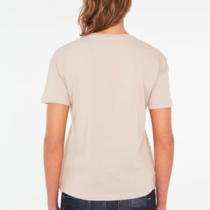 Beige Front Print Crew Neck Graphic Women's T-Shirt - Casual T-Shirt 24