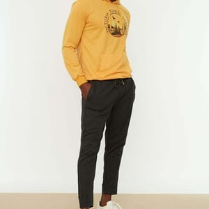 Elastic Waist Printed Sweatpants