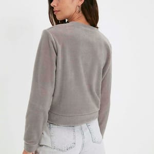 Two Tone Color Block Knitted Women's Sweatshirt - Sweatshirts 29