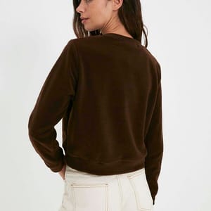 Two Tone Color Block Knitted Women's Sweatshirt Two Tone Color Block Knitted Women's Sweatshirt - Sweatshirts 49