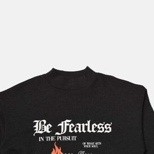 Black Graphic Knitted Women's Sweatshirt - Sweatshirts 37