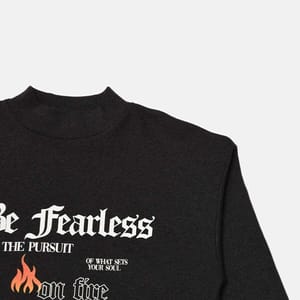 Black Graphic Knitted Women's Sweatshirt - Sweatshirts 39