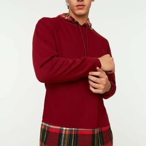 Red With Patern Essential Men's Hoodie - Hoodies 18