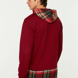 Red With Patern Essential Men's Hoodie - Hoodies 19