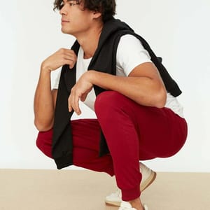 Red Essential Zipped Pocket Men’s Sweatpants - Sweatpants 31