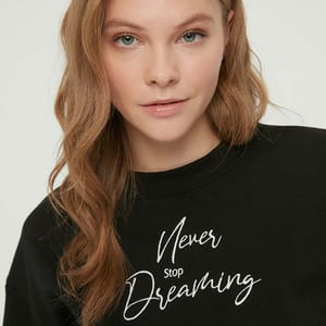 Printed Crop Sweatshirt - Sweatshirts 67