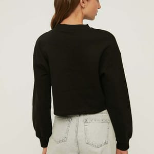 Printed Crop Sweatshirt - Sweatshirts 64