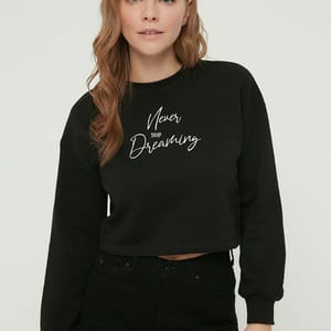 Printed Crop Sweatshirt - Sweatshirts 65