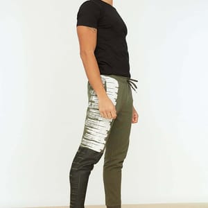 Side Print Cuffed Sweatpants