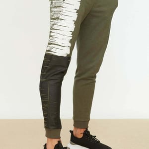 Side Print Cuffed Sweatpants
