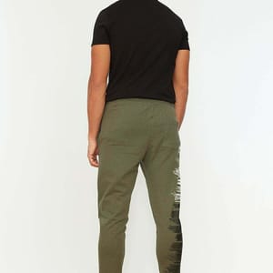 Side Print Cuffed Sweatpants